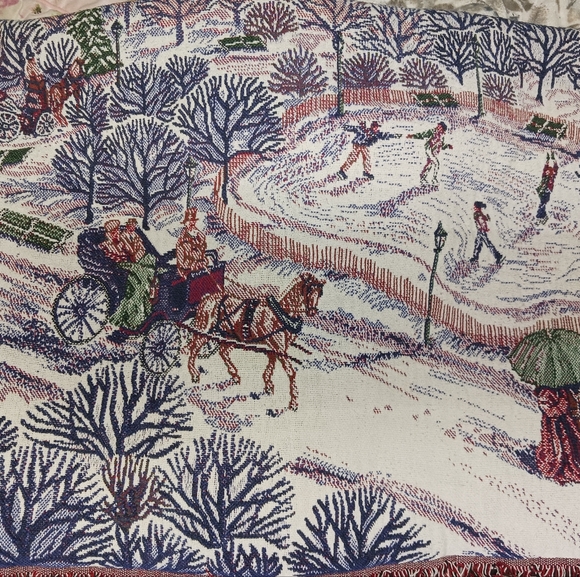 VINTAGE Twin Towers NYC CHATHAM Cotton blanket throw 46x67 inches - Picture 2 of 5